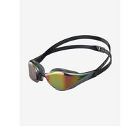 Speedo Fastskin Pure Focus Swimming Goggles Black Grey with Mirrored Yellow Lenses