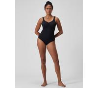 Speedo female Shaping Aquanite Ruched V-Neck Swimsuit - 12 - Black, Black