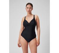Speedo female Shaping Cross Knot 1 Piece Swimsuit - 10 - Black, Black,Dark Pink