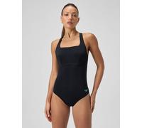 Speedo female Square Neck Racer Back Built In Bra - 16 - Black, Black