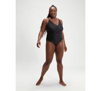 Speedo female V-Neck Swimsuit - 26 - Black, Black