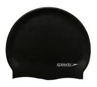 Speedo Unisex-Adult Flat Silicon Swim Cap | Swim Essentials | Hair Protection, Black, One Size