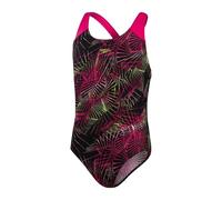 Speedo Girls Allover Splashback Swimsuit Colour: Black, Size: 5-6 years