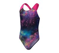 Speedo Girls Digital Allover Splashback Swimsuit Size: 13-14 years, Colour: Black/Pink