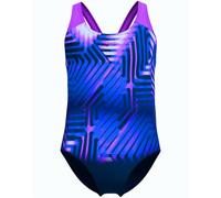 Speedo Girls Digital Placement Splashback Swimsuit - Navy/Pink - Age 15-16