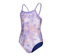 Speedo Girls Digital Print Thin Strap One Piece Swimsuit (5-6 Years) (Blue/Purple)