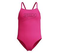 Speedo Girls Endurance Logo Thinstrap One Piece, Pink, Size 8 Years, Women Pink