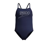 Speedo Girls Endurance+ Logo Thinstrap Swimsuit Swimming Costume Blue