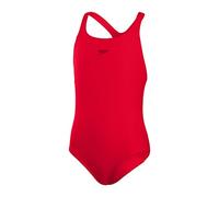 Speedo Girls Endurance+ Medalist Swimsuit | Chlorine Resistance | Comfort Fit | Swimming Lessons | Swim Holiday, Fed Red, 15-16