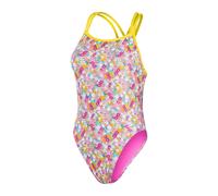Speedo Girls Floral Pattern One Piece Swimsuit26 UK Yellow/Pink GT45838