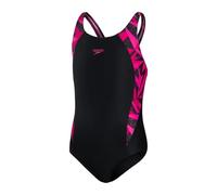 Speedo Girls Hyper Boom Splice One Piece Swimsuit (5-6 Years) (Black/Pink)