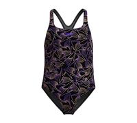 Speedo Girl's Hyperboom ALover Medalist Swimsuit |Quick Drying | FitneS | Chlorine Resistant, Bright Peach, 13-1413-14