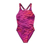 Speedo Girls Hyperboom Print Medalist Swimsuit Swimming Costume Pink Size 10 Years