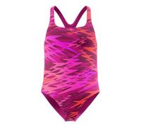 Speedo Girls Hyperboom Print Medalist Swimsuit Swimming Costume Pink Size 10 Years