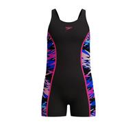 Speedo Girls Hyperboom Splice Muscleback Legsuit - Black/Pink - Age 14