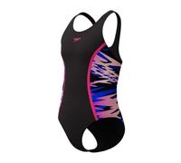 Speedo Girls Hyperboom Splice Muscleback Swimsuit Swimming Costume Anthracite/Margarita Pink Size 13-14 Years