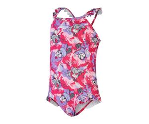 Speedo Girls Learn To Swim Frill One Piece Swimsuit (Purple)