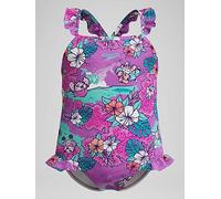 Speedo Girls Learn To Swim Printed Frill Thinstrap, Purple, Size 6-9 Months Purple
