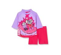 Speedo Infant Girl's Learn to Swim Sun Protection Top & Shorts | Junior Girls | Holiday Wear | UV Protection, Cherry Pink/Sweet Taro, 4 Years