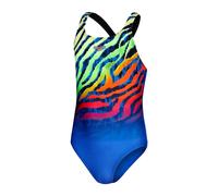 Speedo Girls Medalist Swimsuit Colour: Blue, Size: 9-10 years