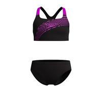 Speedo Girls Medley Logo 2 Piece Swimsuit Swimming Costume Diva