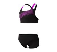 Speedo Girls Medley Logo 2 Piece Swimsuit Swimming Costume Diva Size 5-6 Years