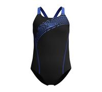 Speedo Girls Medley Logo Medalist Swimsuit Cobalt Pop