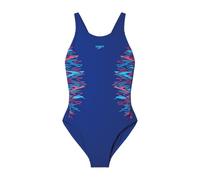 Speedo Girls Placement Muscleback Swimsuit Swimming Costume Blue Size 14 Years