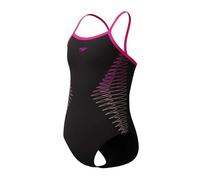 Speedo Girls Plastisol Placement Thinstrap Muscleback Swimsuit Swimming Costume Pink Size 5-6 Years