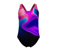 Speedo Girls Print Splashback Swimsuit Swimming Costume Margarita Pink/Anthracite
