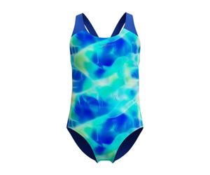 Speedo Girls Print Splashback Swimsuit Swimming Costume Mayan Blue/Deep Sapphire Size 15-16 Years