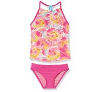 Speedo Girls' Swimsuit Two Piece Tankini Thin Strap, Rose Violet, 8 UK