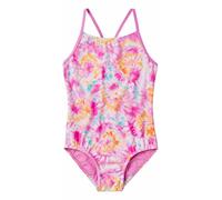 Speedo Girls Thin Strap One Piece Swimsuit (as1, Alpha, m, Regular, Watercolor Pink)
