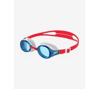 Speedo Unisex-Youth Junior Hydropure Mirror Swimming Goggles | Swim Training | Anti-fog | UV Protection, Red/White/Blue, One Size