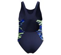 Speedo Girl's Hyperboom Splice Muscleback One Piece Swimsuit, Navy Blue, 16