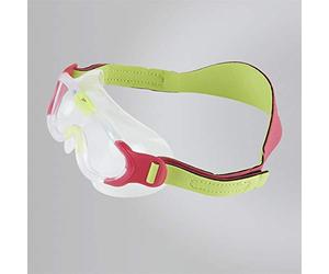 Speedo Infant Biofuse Sea Squad Mask Swimming Goggles | UV Protection | Anti-Fog | Adjustable Fit | Vibrant Colours, Clear/Pink, One Size