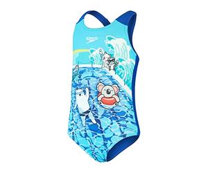 Speedo Infant Girl's Digital Printed Swimsuit, Blue, 6-9 Months