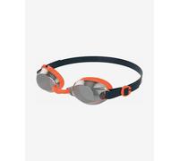 Speedo Jet Mirror Swimming Goggles Black Orange with Mirrored Lenses Grey Kids