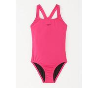 Speedo Junior Girls Eco Endurance+ Medalist Swimsuit - Pink, Pink, Size 13-14 Years Pink