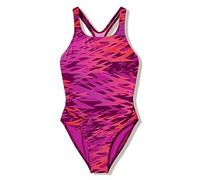 Speedo Girls Hyperboom Print Medalist Swimsuit Swimming Costume Pink Size 12 Years
