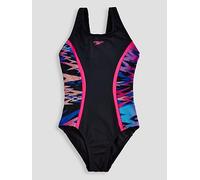 Speedo Junior Girls Hyperboom Splice Muscleback Swimsuit, Black, Size 9-10 Years Black