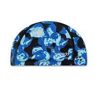 Speedo Junior Printed Pace Cap - Black/Ercurial Blue/Beautiful Blue/White
