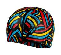 Speedo Kids Junior Pace Cap Black/Red/Yellow One Size