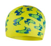 Speedo Junior Printed Silicone Cap - Fluo Yellow/ Beautiful Blue/ Neon Absinthe