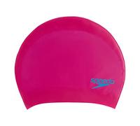 Speedo Junior Unisex Long Hair Cap | Swim Cap | Snag Free | Easy-On, Begonia Pink/Lapis Blue, One Size