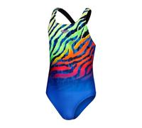 Speedo Kids Digi Plmt 1Pc One Piece Swimsuit Blue/Green 7-8 Years