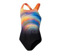 Speedo Kids DigiPmntPback One Piece Swimsuit Black/red 7-8 Years