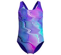Speedo Girls Digital Allover Splashback Swimsuit Swimming Costume Blue Purple Size 13-14 Years