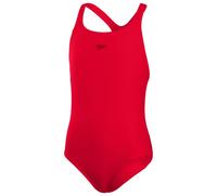 Speedo Girls Endurance+ Medalist Swimsuit, Chlorine Resistance, Comfort Fit, Fed Red 11-12