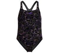 Speedo Girls Hyperboom Allover Medalist Swimsuit |Quick Drying | Fitness | Chlorine Resistant, Bright Peach, 13-14